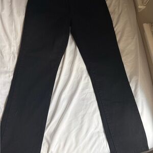 Black Straight-Leg Pants